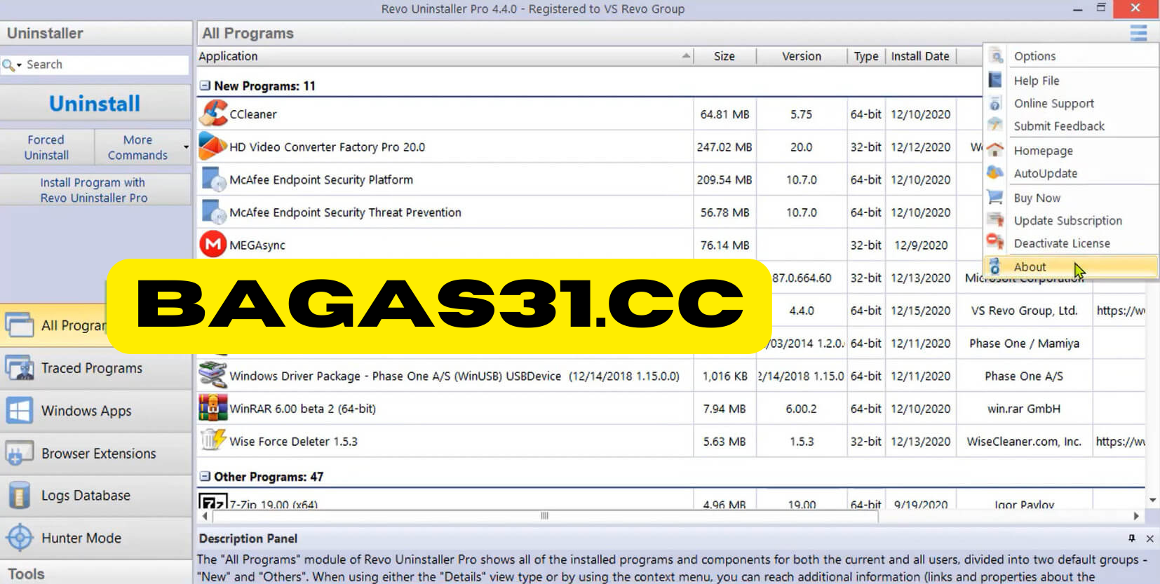 Revo Uninstaller Pro