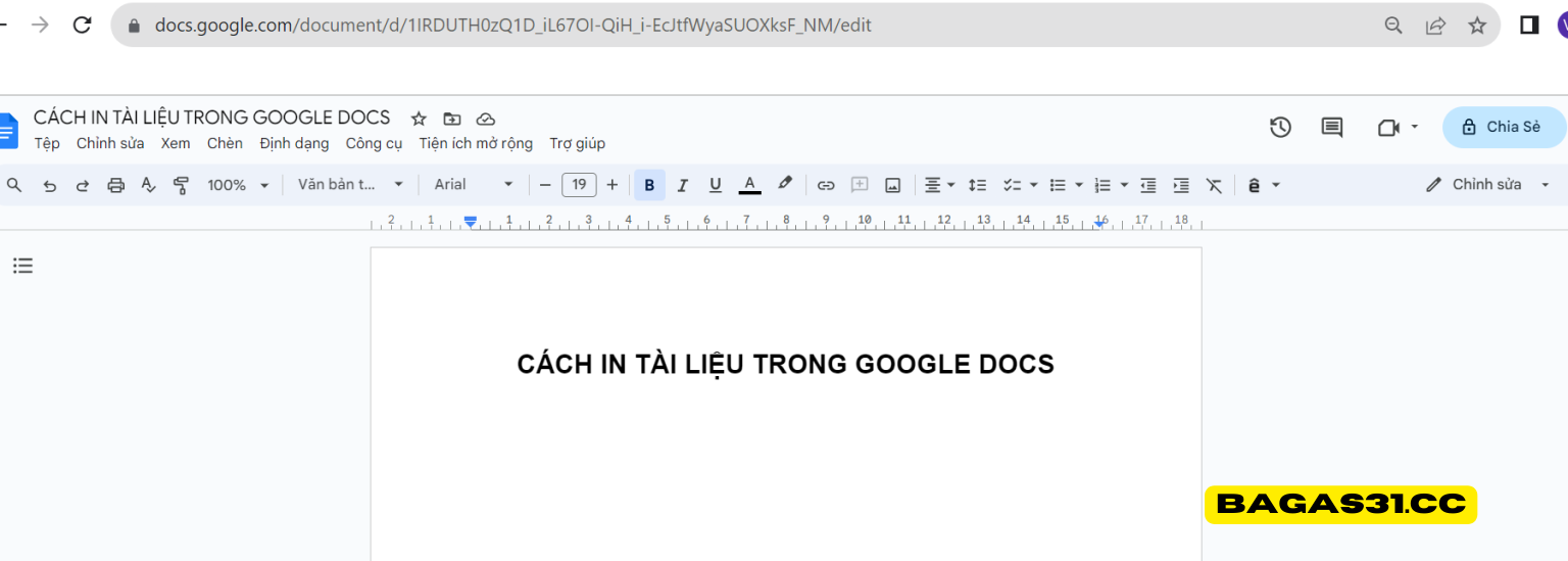 Print in Google Docs