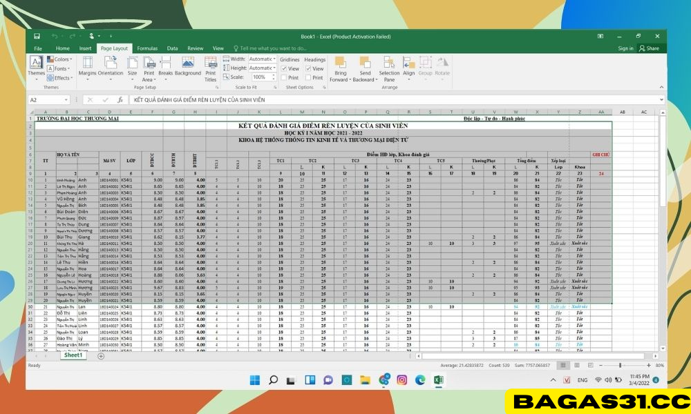 print Excel to fit an A4 page